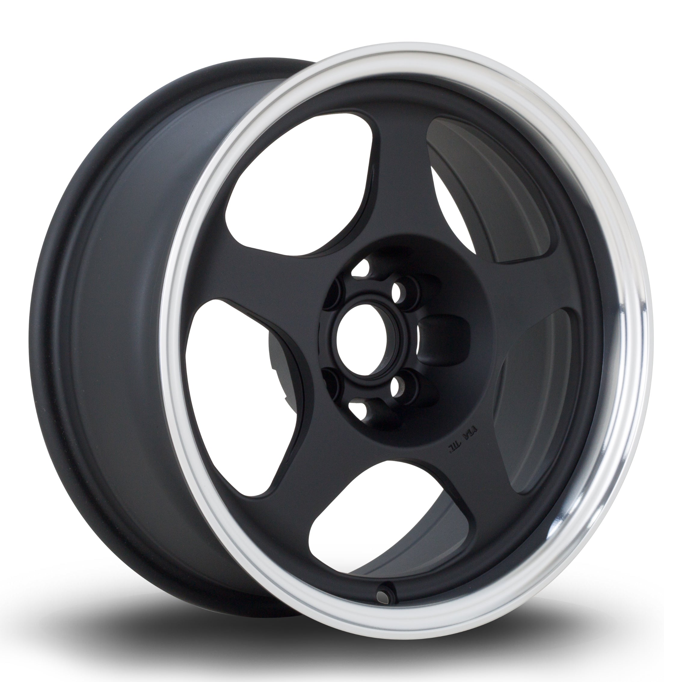 Rota Slip S1 15x6.5 4x95.25 ET7 Flat Black Polished Lip