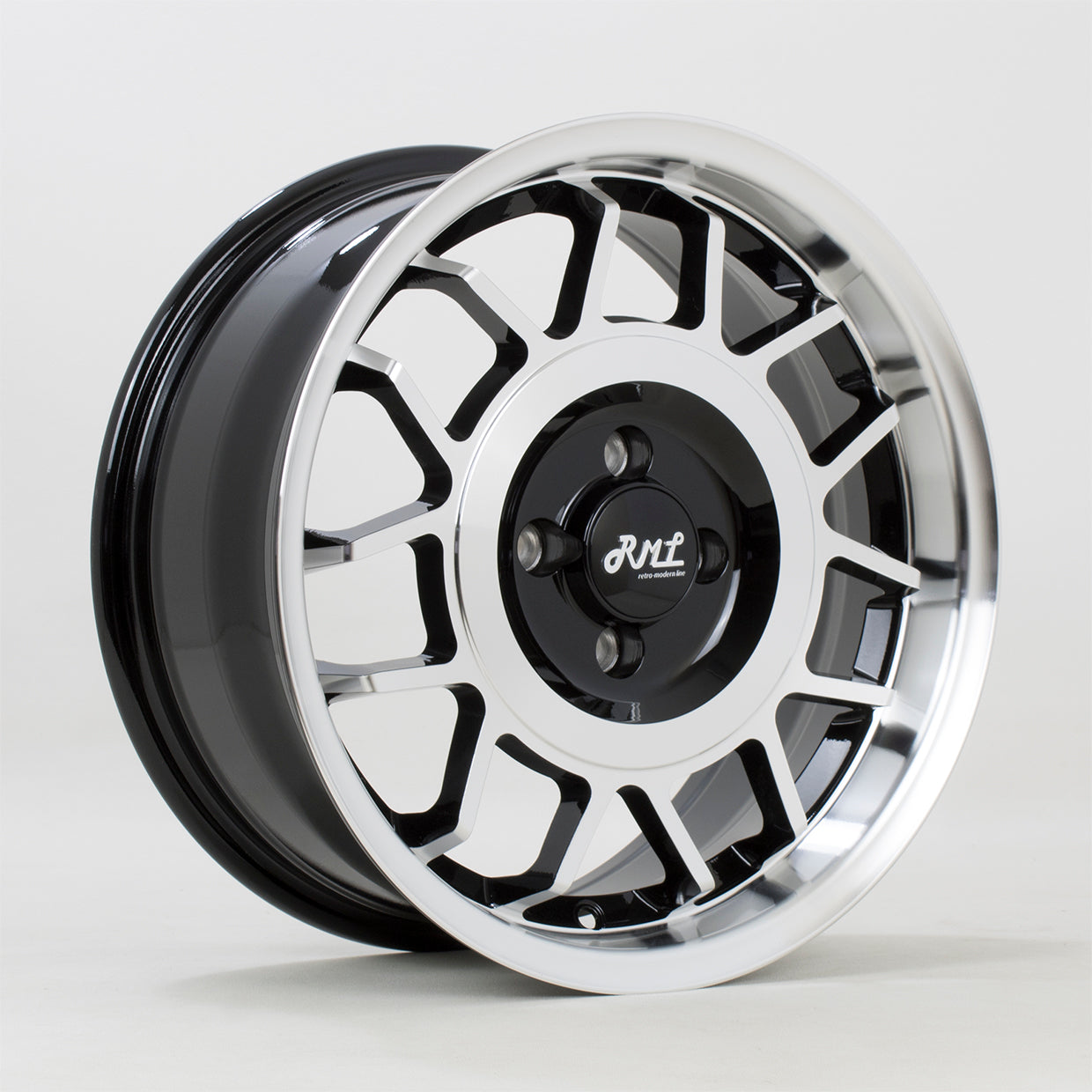 RML Wheels Snowflake 16x7 4x100 ET28 Gloss Black Polished Face