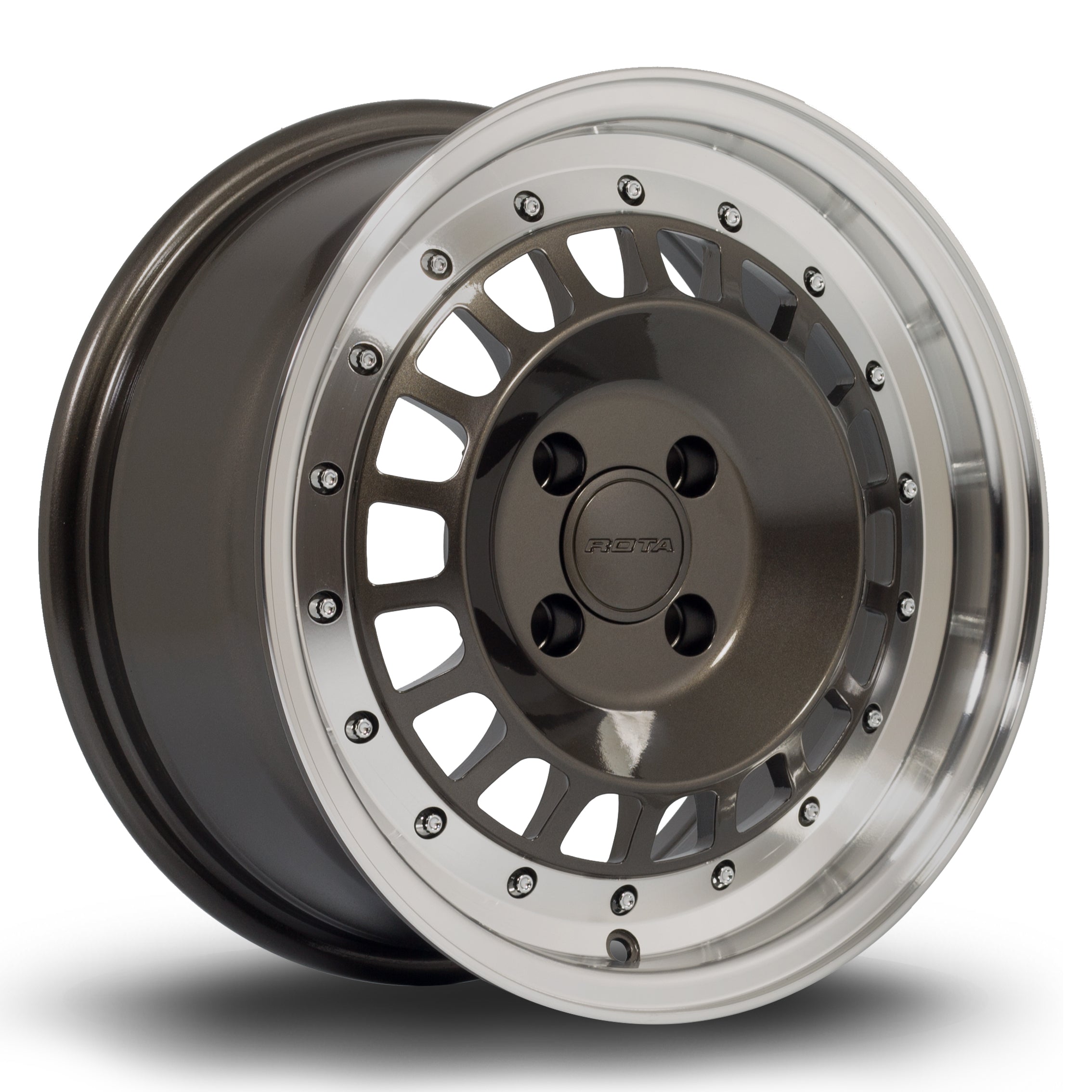 Rota Speciale 15x7 4x100 ET35 Gloss Gunmetal Polished Lip