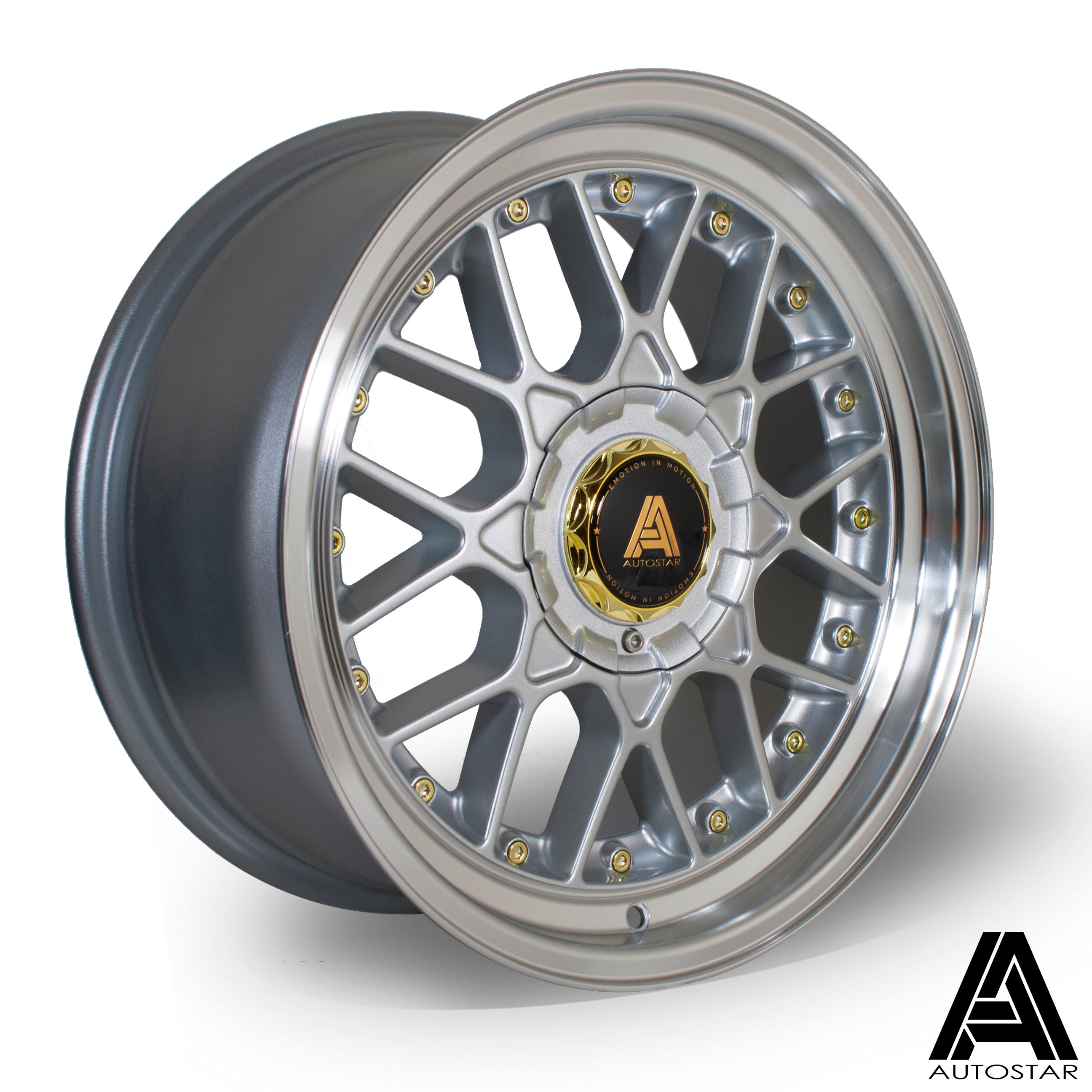 Autostar Sprint 17x8 4x100/98 ET30 Gloss Silver Polished Lip