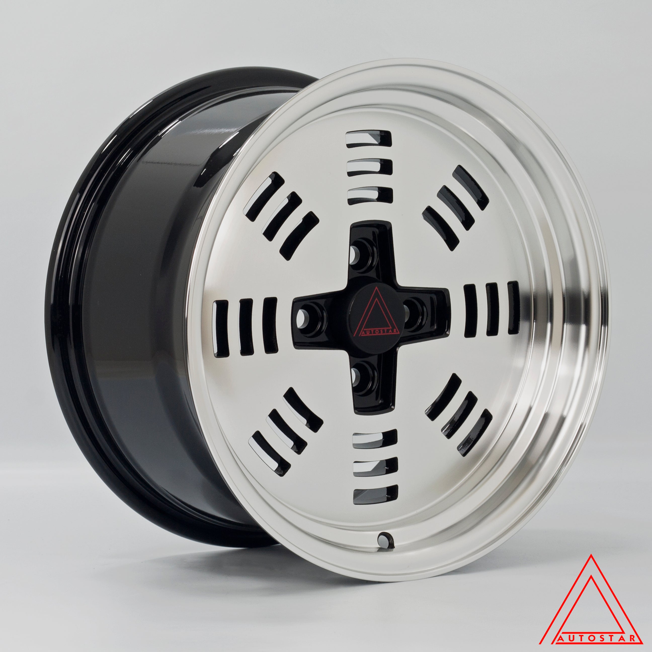 Autostar Sutorro 15x8 4x100 ET25 Gloss Black Polished Face