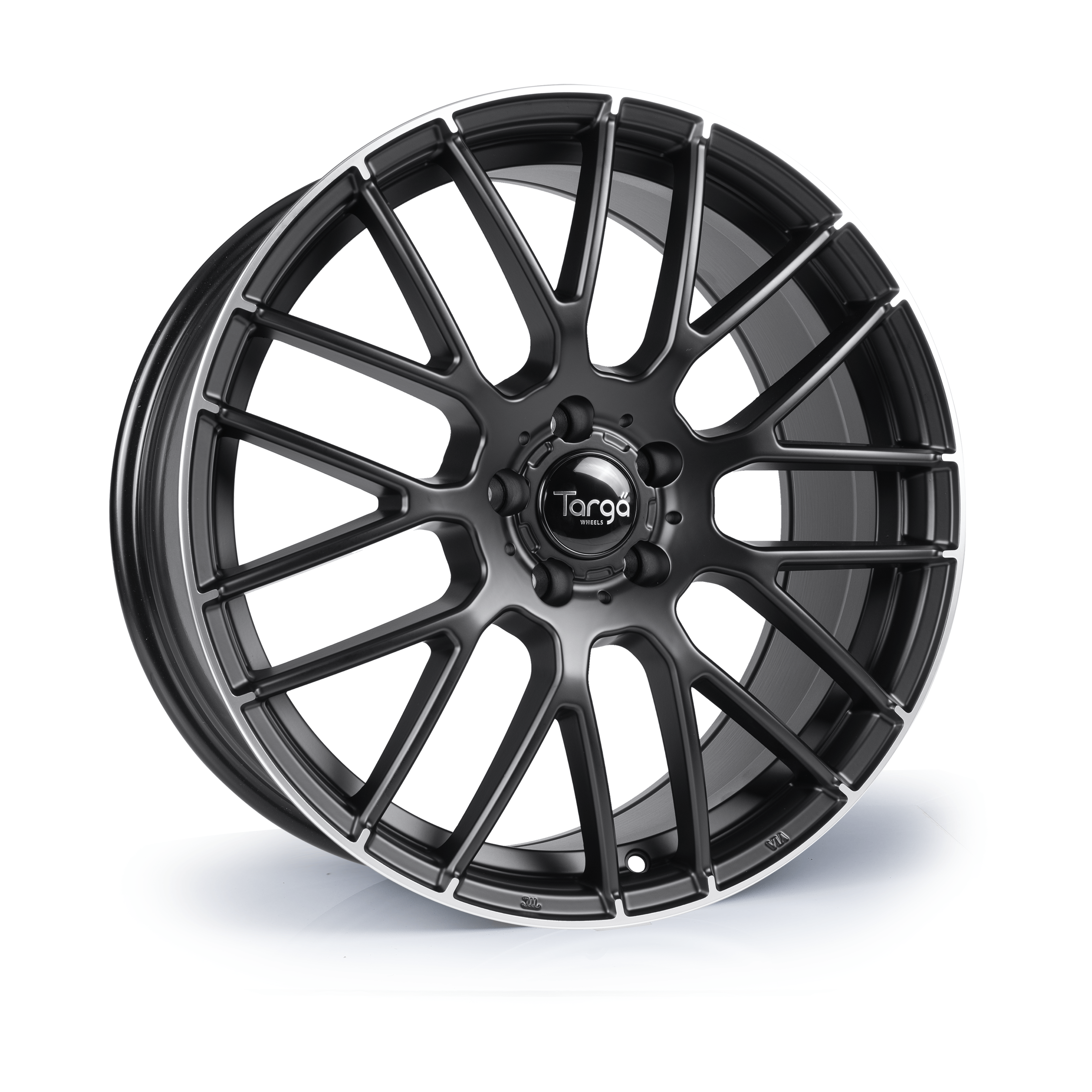 Targa TG2 19x8.5 5x108 ET42 Matt Black / Polished Lip Tip