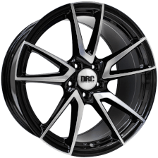DRC DLA 19x9.5 5x112 ET48 Black / Polished Face