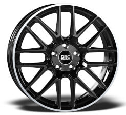 DRC Dynamo 18x8 5x112 ET45 Gloss Black / Polished Lip