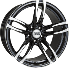 DRC DMF 18x8 5x120 ET35 Black / Polished Face