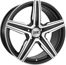 DRC DMV 18x8 5x112 ET45 Black / Polished Face