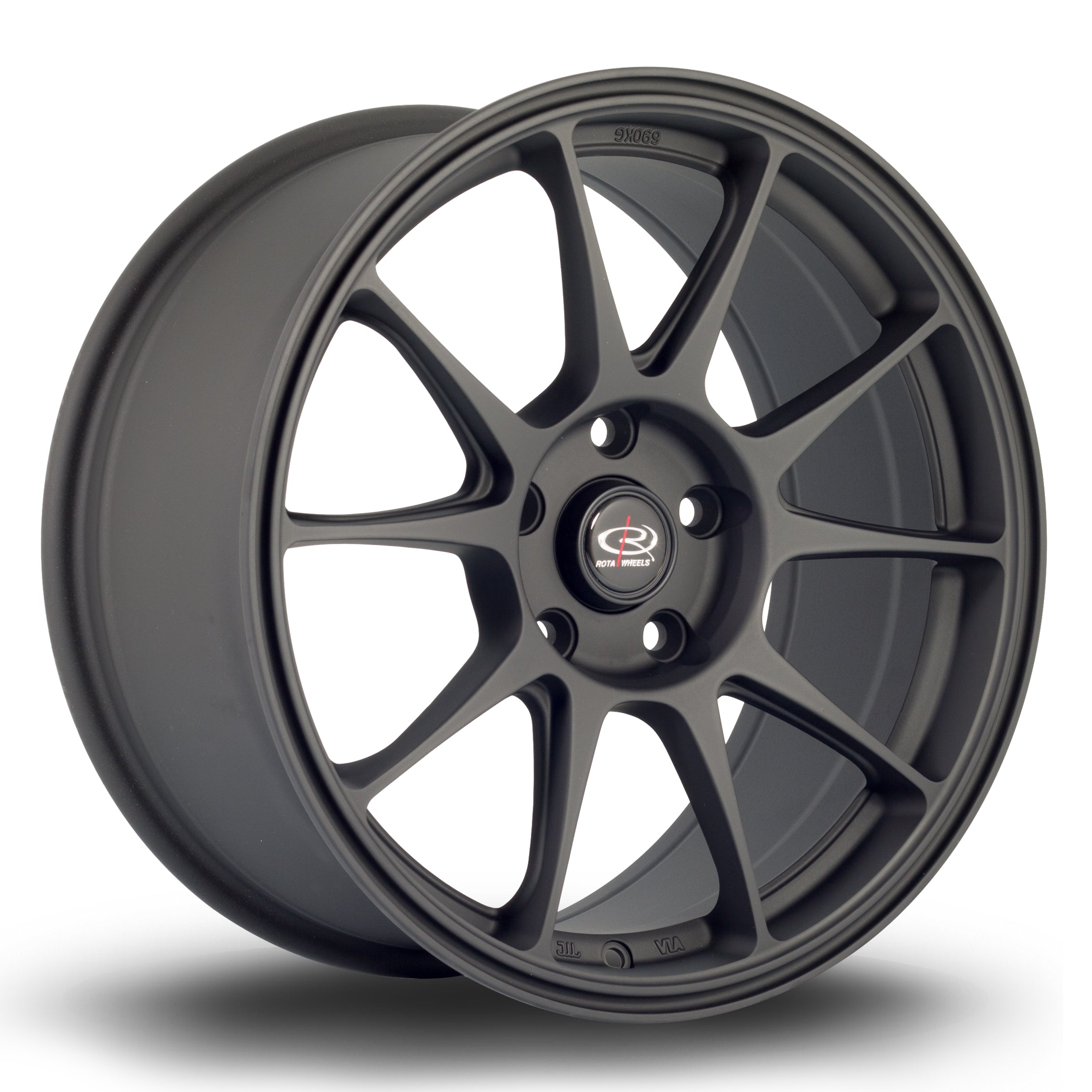 Rota Titan 17x8 5x100 ET42 Flat Black 2