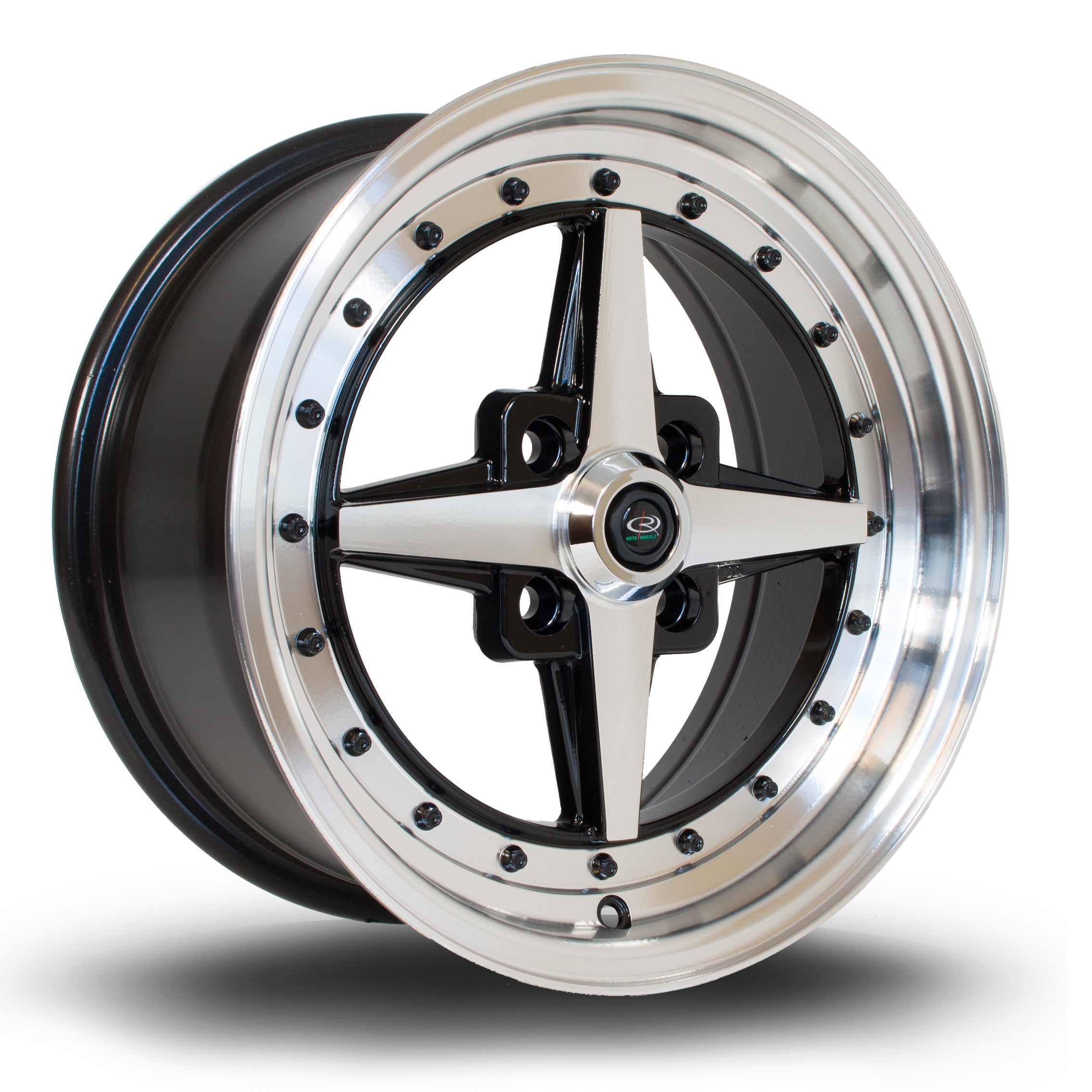 Rota Zero 15x7 4x100 ET35 Gloss Black Polished Face