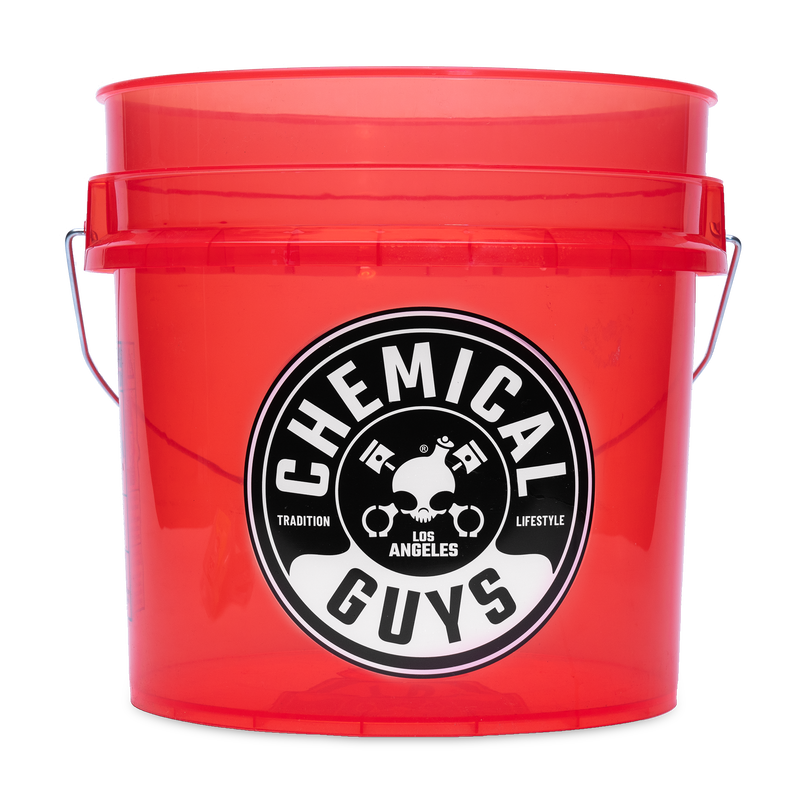 Chemical Guys Heavy Duty Luminous Translucent Red Detailing Bucket