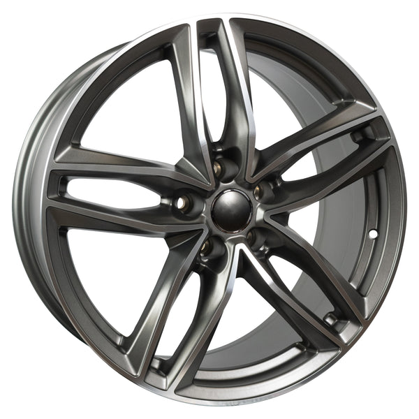 19" OE RS6C Style Alloy Wheels in Satin Gunmetal Machined