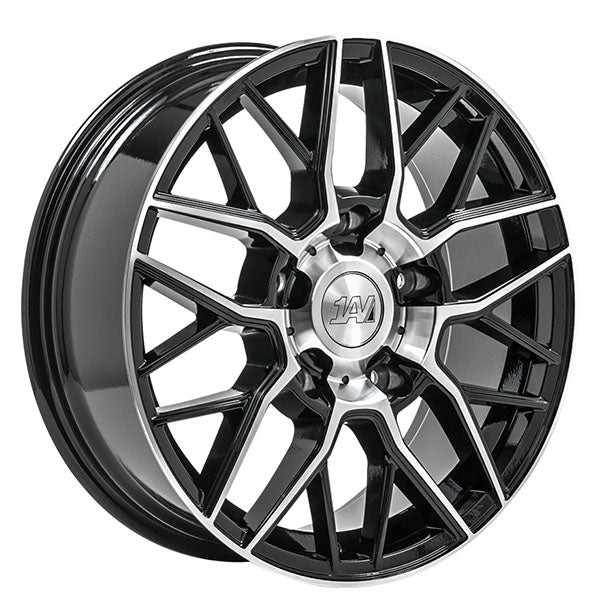 18" 1AV ZX11 Transit Black and Polished Alloy Wheels