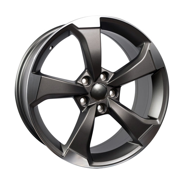 18" OE RS3 Style 5x100 Alloy Wheels in Satin Gunmetal Machined