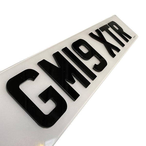 4D MOT Font License Plates - Multiple Sizes Available