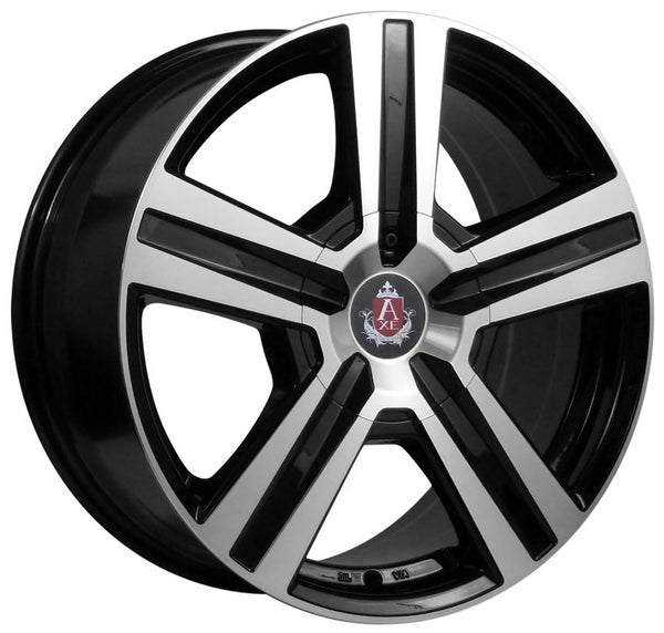 18" AXE EX6 Black and Polished Alloy Wheels