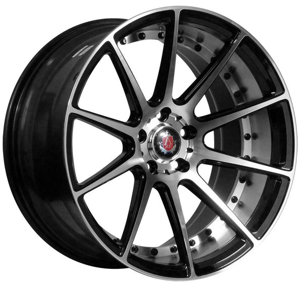 19" AXE EX16 Black and Polished Alloy Wheels