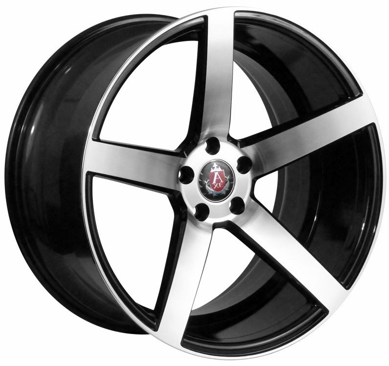 19" AXE EX18 Black and Polished Alloy Wheels