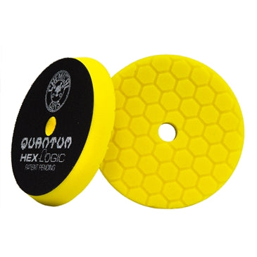 5.5" Chemical Guys Hex-Logic Quantum Yellow Heavy Cutting Pad