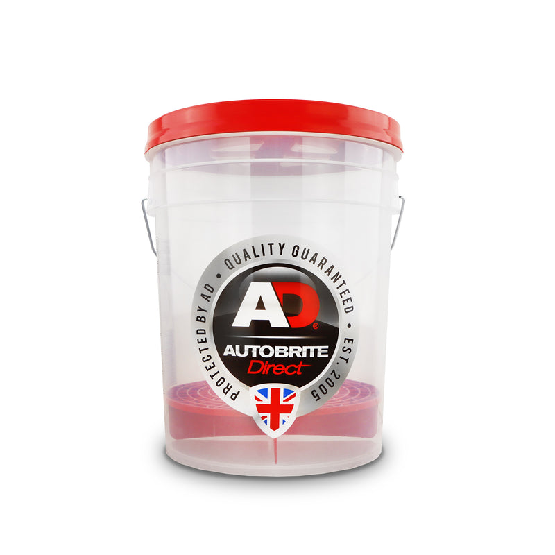 Autobrite Direct Clear Detailing Bucket with Gamma Seal and Grit Guard