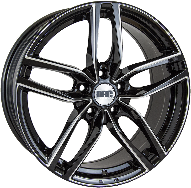 18" DRC DRS Black and Polished Alloy Wheels