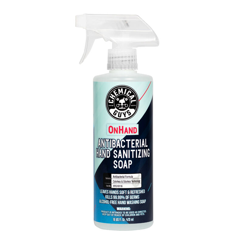 Chemical Guys OnHand Antibacterial Hand Sanitising Soap Spray 473ml