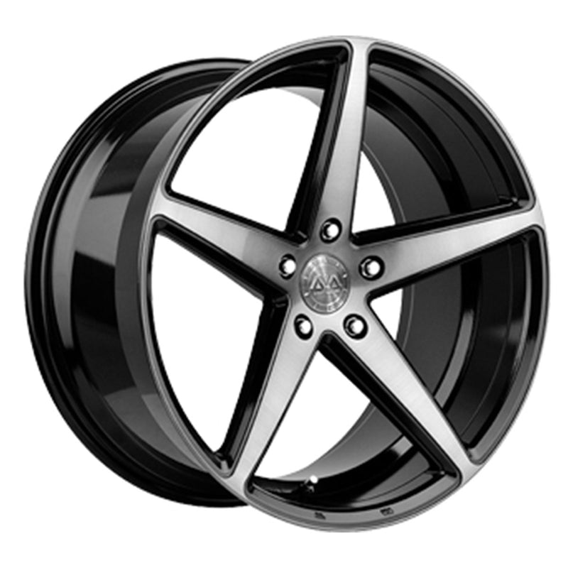 20" AVA 315 Gloss Black and Brushed Alloy Wheels