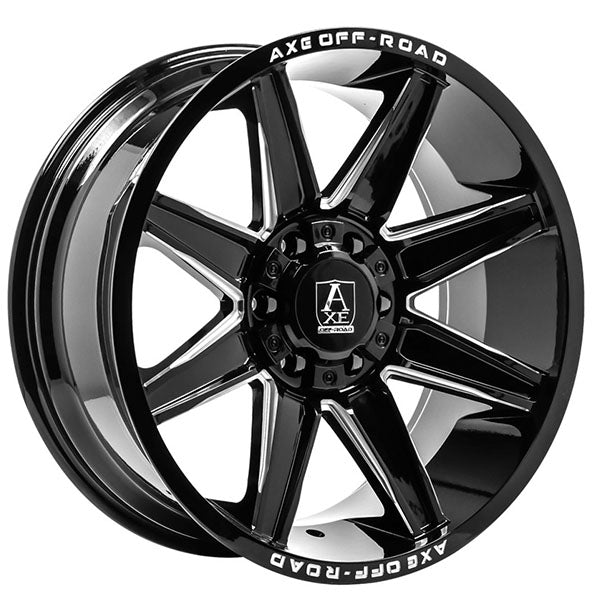 20" AXE AT3 Gloss Black & Milled