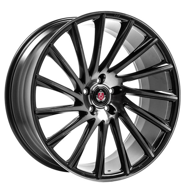 22" AXE EX32 Black Polished and Tinted Alloy Wheels