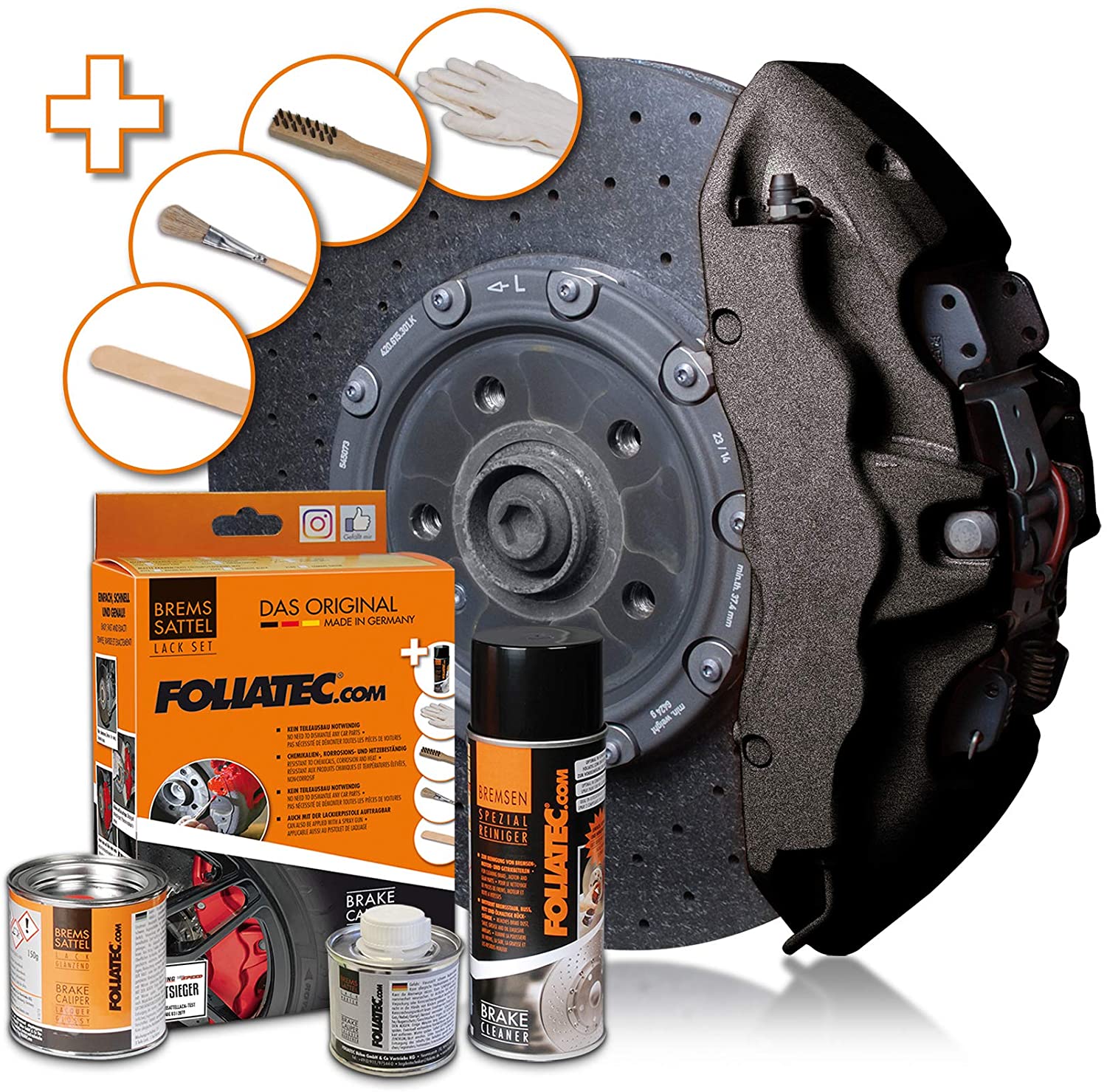 Foliatec Brake Caliper Paint Carbon Grey
