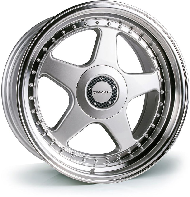 17" Dare F5 Silver and Polished with 195/40/17 Tyres