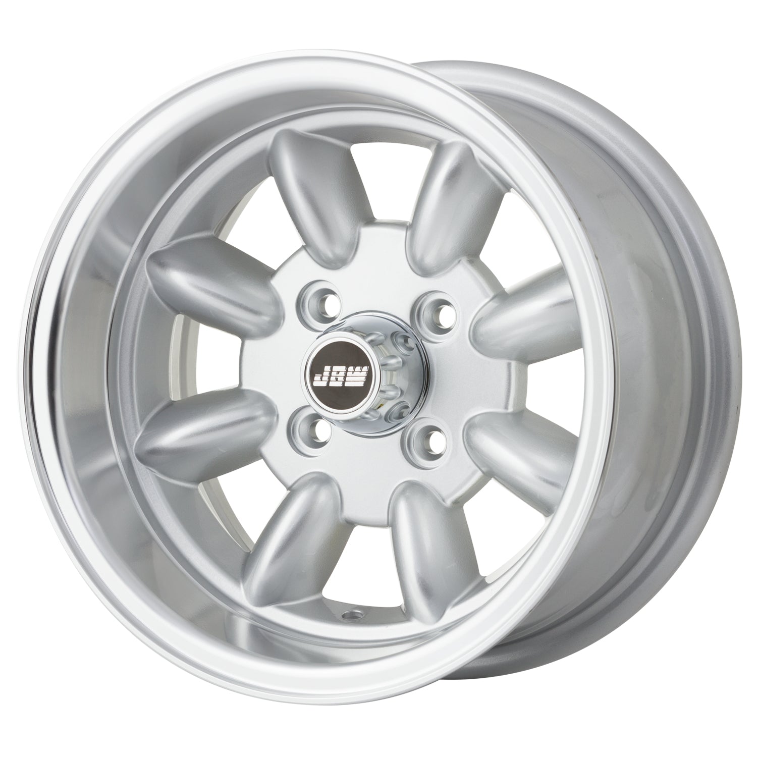JBW Minilight 13x7 4x101.6 ET-7 Silver and Polished