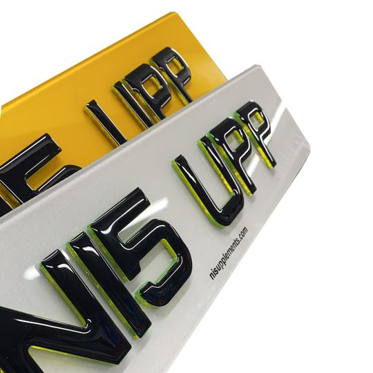 4D Neon Green Gel 60mm Metro Show Plates - Multiple Styles & Sizes Available