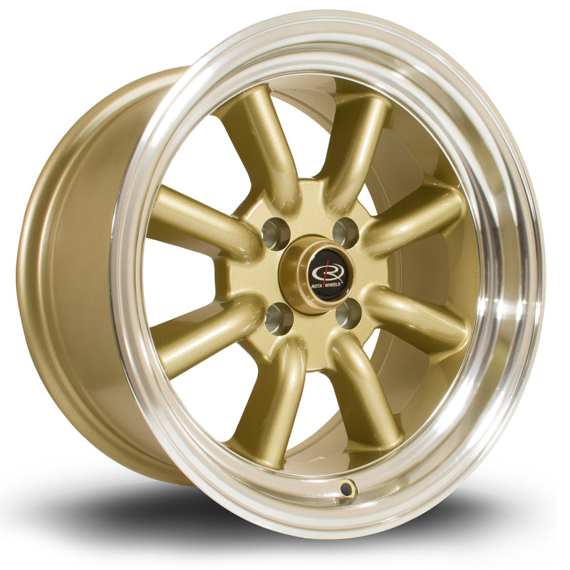 15" Rota RKR Gold with Polished Lip