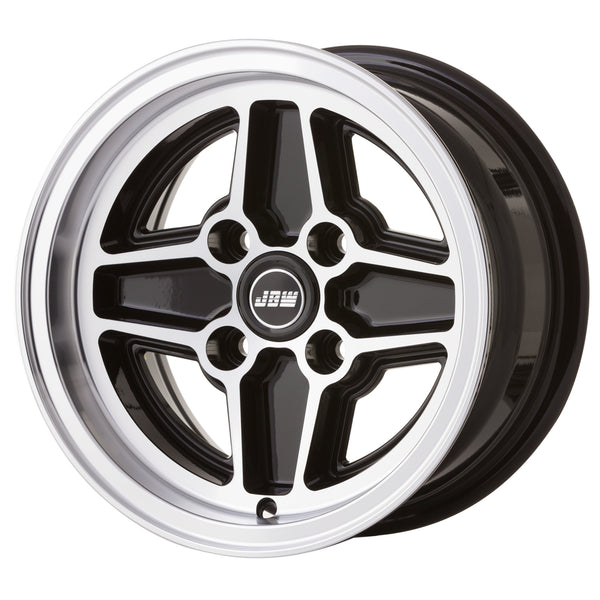 13" x 7" JBW RS4 Alloy Wheels Black and Polished