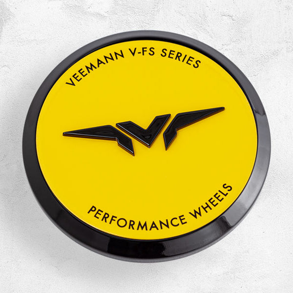 Veemann V-FS Series Centre Caps Ferrari Yellow