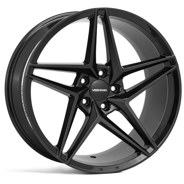 19" Veemann V-FS46 Gloss Black Alloy Wheels